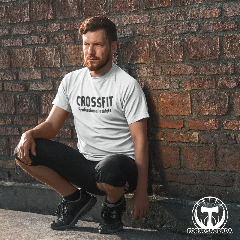 Camiseta de hombre personalizada con diseño “Crossfit Hombre B4”, ideal para deportistas y amantes del fitness.