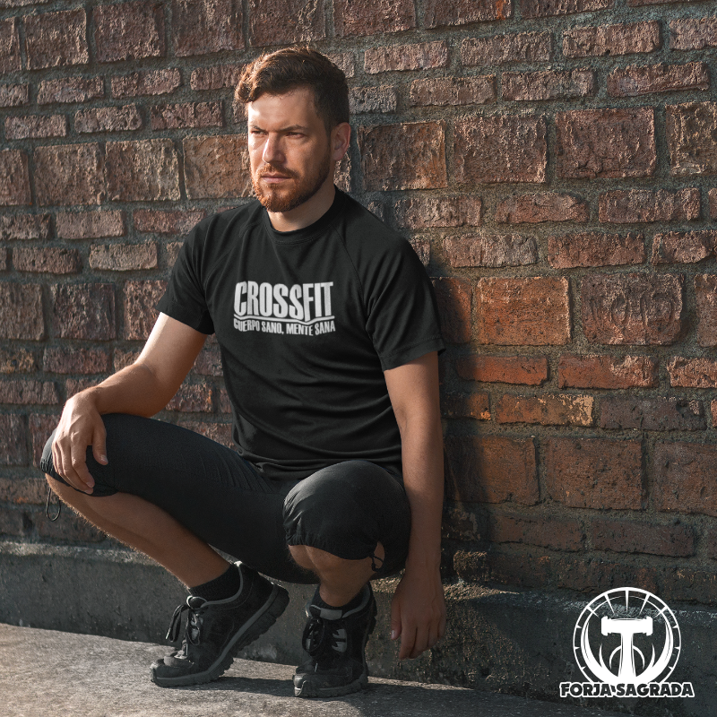 Camiseta de hombre personalizada con diseño “Crossfit Hombre N1”, ideal para deportistas y amantes del fitness.