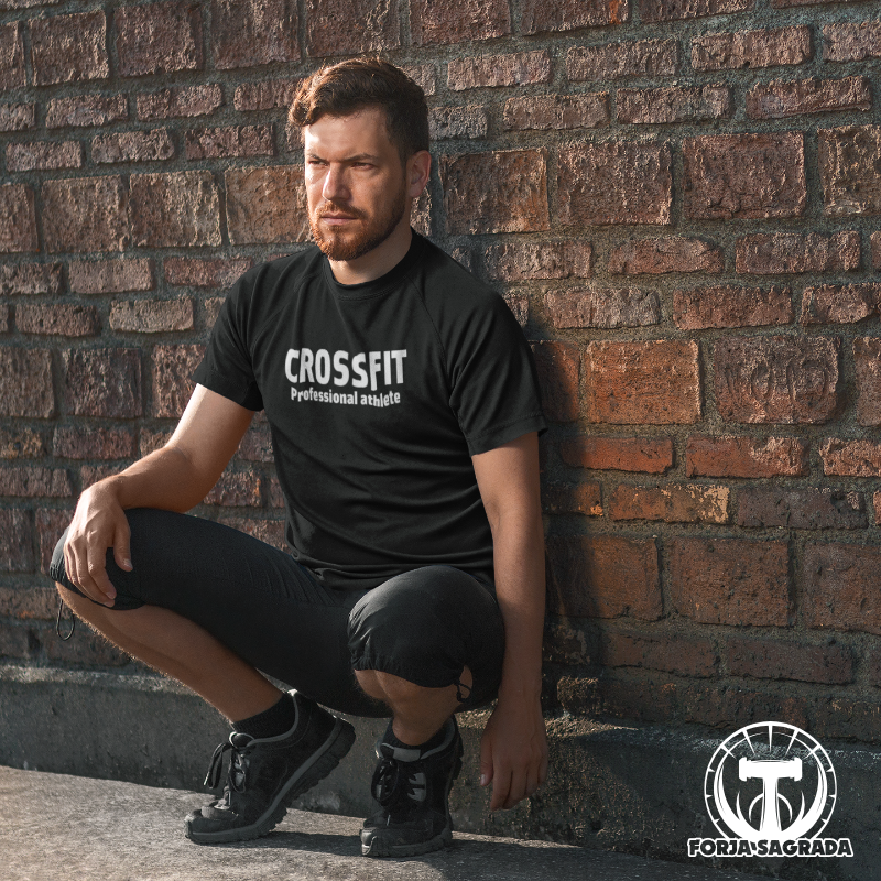 Camiseta de hombre personalizada con diseño “Crossfit Hombre N4”, ideal para deportistas y amantes del fitness.
