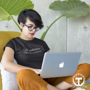 Camiseta Negra «no molestar» mujer