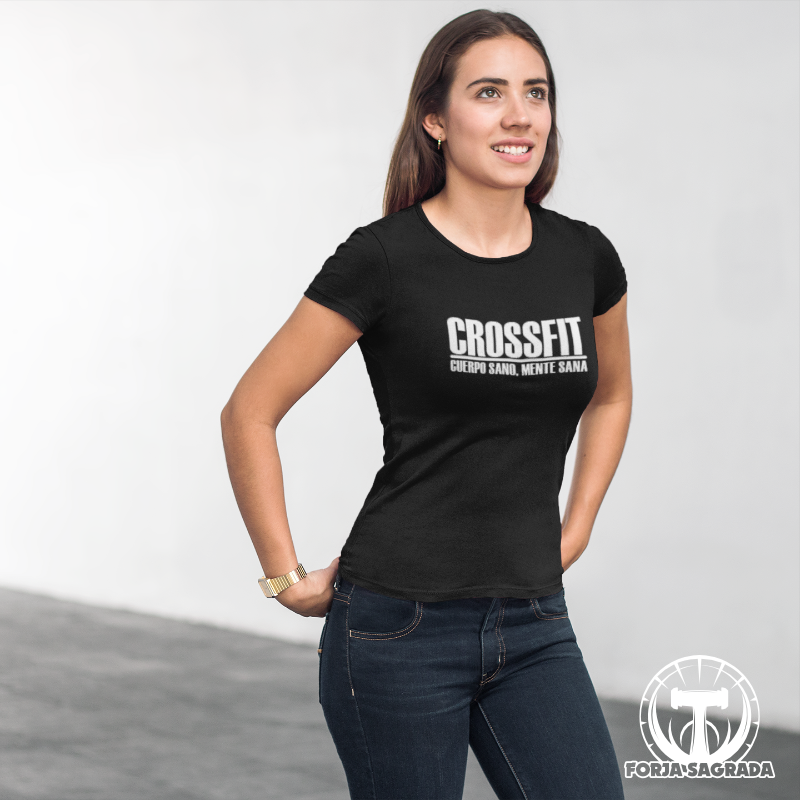 Camiseta de mujer personalizada con diseño “Crossfit Mujer N1”, ideal para deportistas y amantes del fitness.